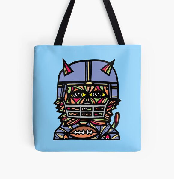 "GridIron Kat" All Over Print Tote Bag