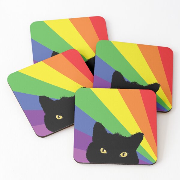 Item preview, Peeking Cat and Rainbow Colors designed and sold by HectorCantres.