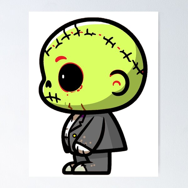 Item preview, Adorable Zombie Gentleman: Spooky Halloween Fun designed and sold by OB Print.