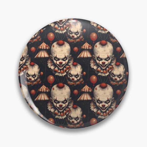 Item preview, Eerie Halloween Clown Seamless Pattern Tile designed and sold by VoyteksDesigns.