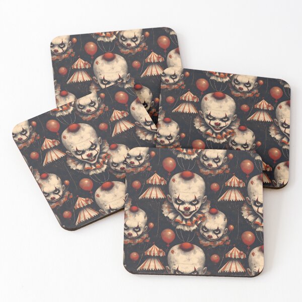 Item preview, Eerie Halloween Clown Seamless Pattern Tile designed and sold by VoyteksDesigns.