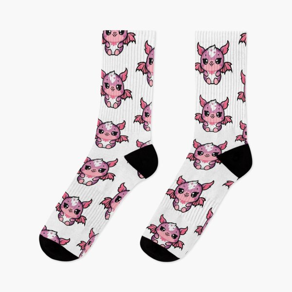 Item preview, Cute and Happy Pink  Anime Animal Kawaii Fantasy Monster With Pink Wings designed and sold by TheProPrints.