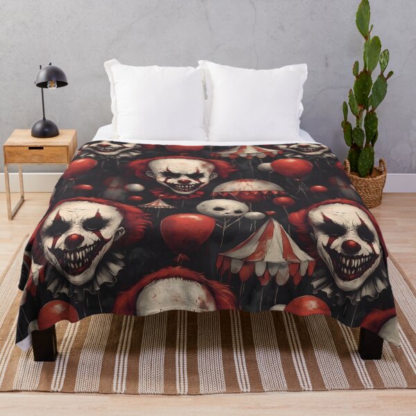 Item preview, Creepy Halloween Clown Seamless Pattern Tile designed and sold by VoyteksDesigns.