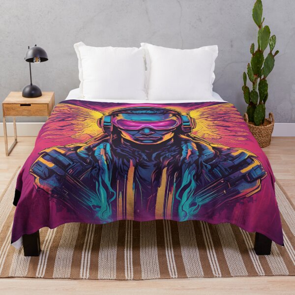 Item preview, Neon-Glowing Cyberpunk Angel T-Shirt - Futuristic Hip God with Electric Halo Art D55 designed and sold by pixelandcrafted.