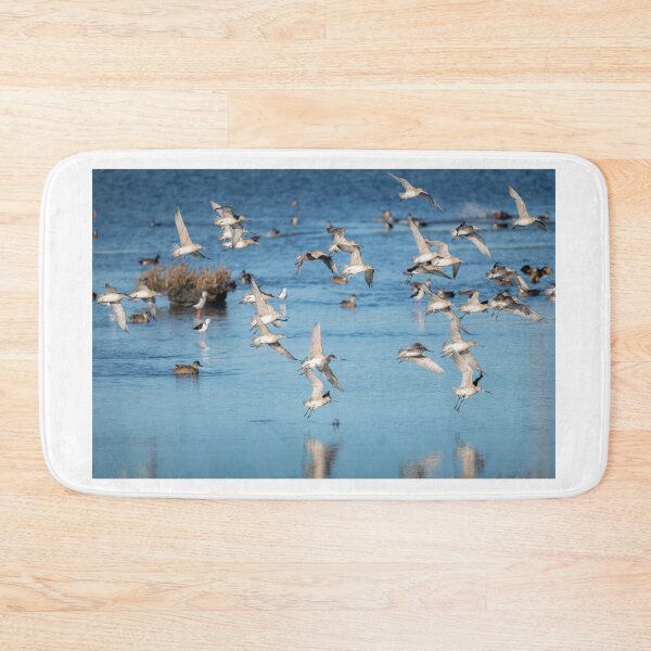 Item preview, Godwit birds flying over lake designed and sold by TedmBinegas.