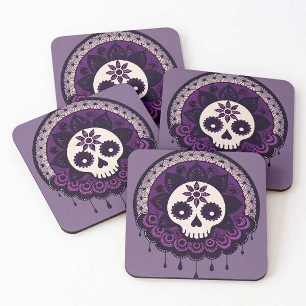 Item preview, Halloween Skull Flower Lace Gothic Glam designed and sold by popanato.