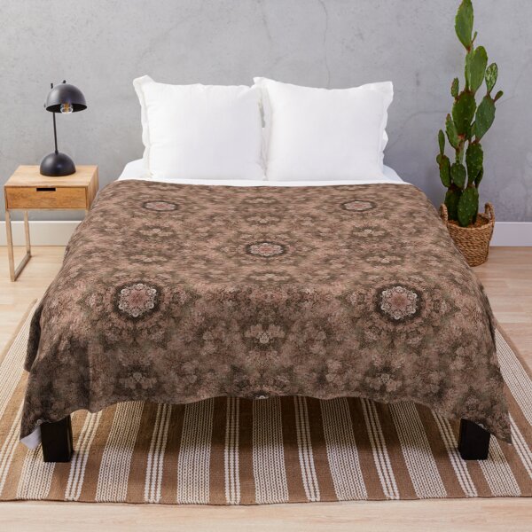 Item preview, Brown Floral Botanical Mandala Pattern designed and sold by Artistestella.