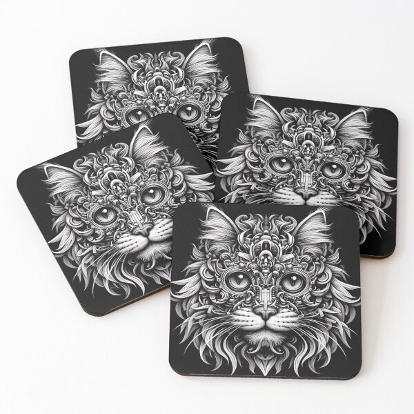 Item preview, Monochrome Cat Collection #110 designed and sold by Amber-Lee-Art.