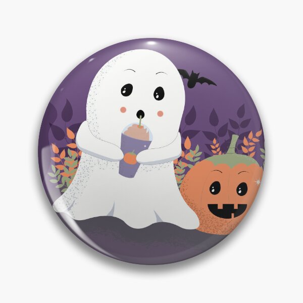 Item preview, Halloween Ghost with Cold Pumpkin Spice Latte designed and sold by iCraftCafe.