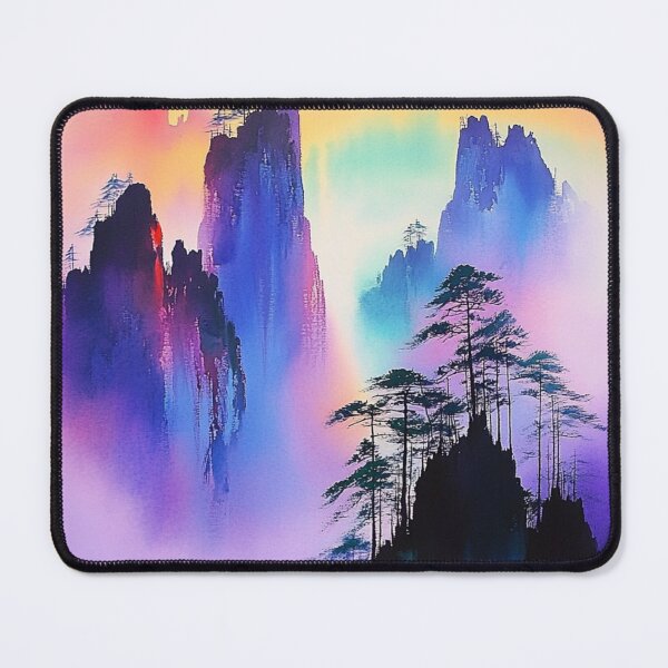 Item preview, Mystical mountains with mist and rainbow designed and sold by Fab-Haven.
