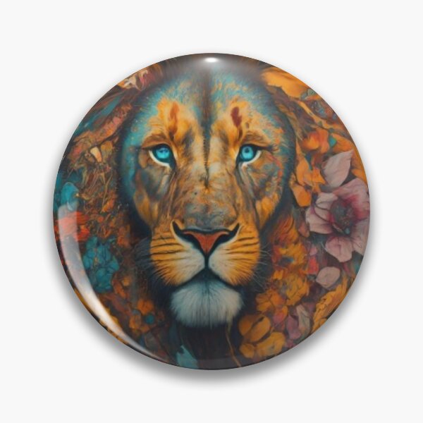 Item preview, Lion with Sunflower: Majestic and Bright Design designed and sold by CanvasWhimsy.