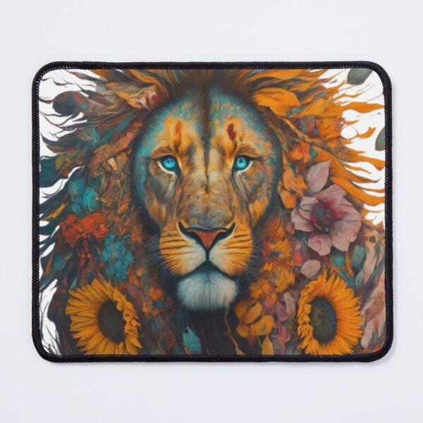 Item preview, Lion with Sunflower: Majestic and Bright Design designed and sold by CanvasWhimsy.