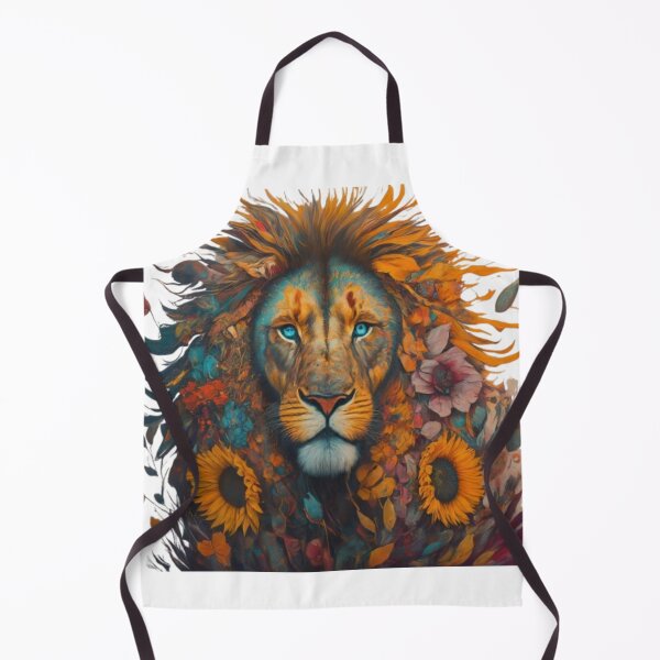 Item preview, Lion with Sunflower: Majestic and Bright Design designed and sold by CanvasWhimsy.