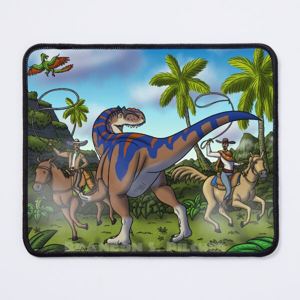 Item preview, Vaqueros Wrangling an Allosaurus designed and sold by Brandon Pilcher's Creative Adventures.