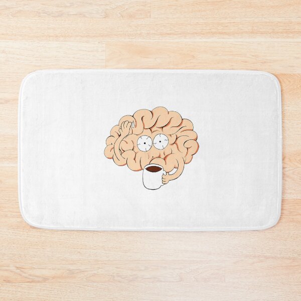 Item preview, Funny illustration of a brain that is nervous when drinking coffee designed and sold by lucamendieta.