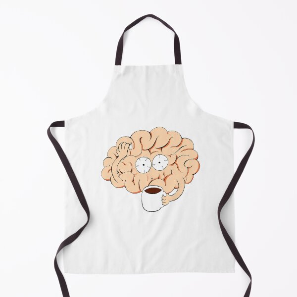 Item preview, Funny illustration of a brain that is nervous when drinking coffee designed and sold by lucamendieta.