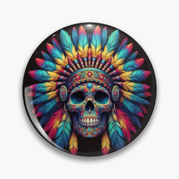 Item preview, Native American Skull designed and sold by ZombieCrew.