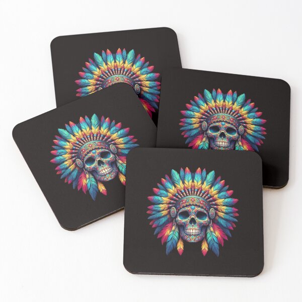 Item preview, Native American Skull designed and sold by ZombieCrew.