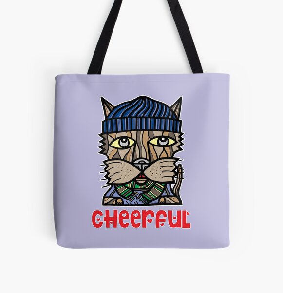 Cheerful All Over Print Tote Bag