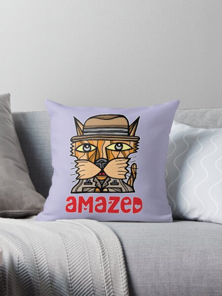 Amazed Throw Pillow