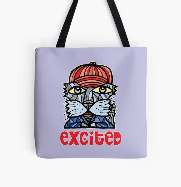 Excited All Over Print Tote Bag