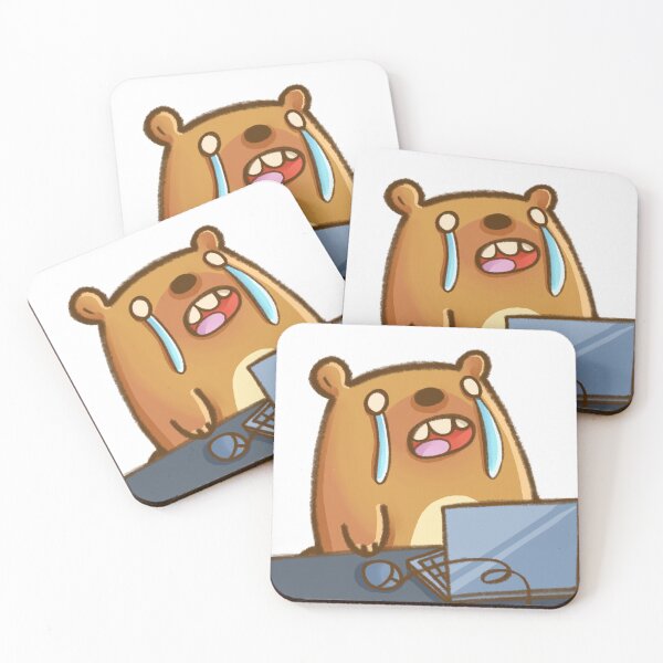 Item preview, this is unbearable!! - sad bear at the office designed and sold by Summer-Studio.