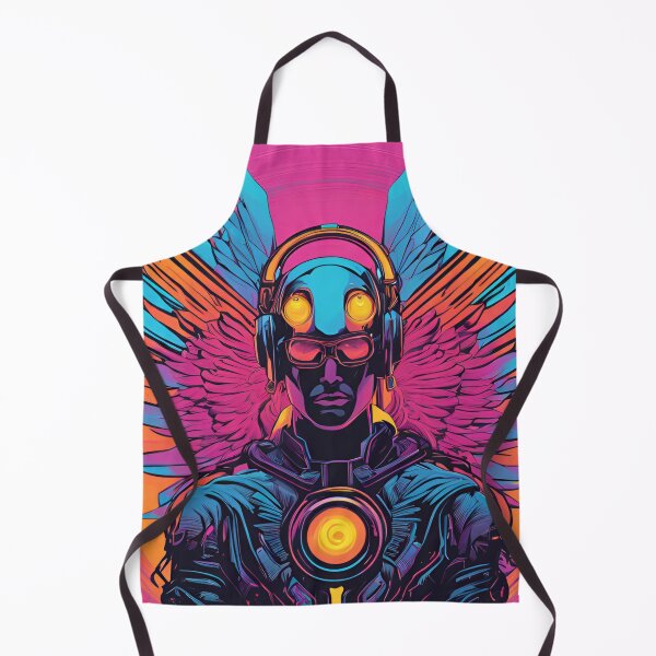Item preview, Neon-Glowing Cyberpunk Angel T-Shirt - Futuristic Hip God with Electric Halo Art D67 designed and sold by pixelandcrafted.