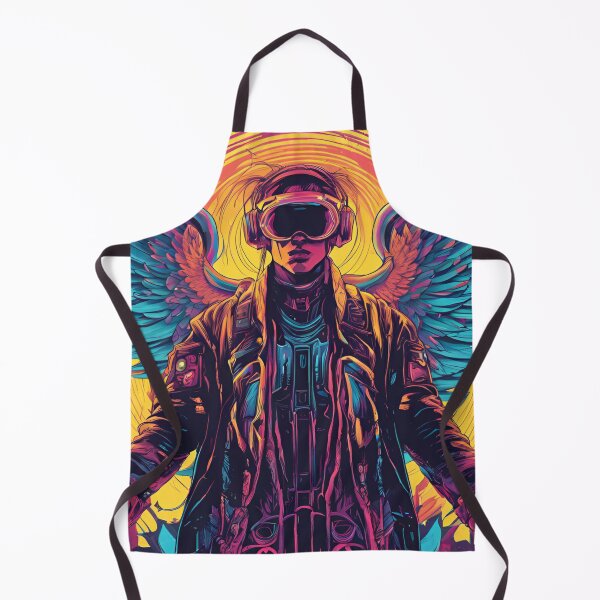 Item preview, Neon-Glowing Cyberpunk Angel T-Shirt - Futuristic Hip God with Electric Halo Art D68 designed and sold by pixelandcrafted.