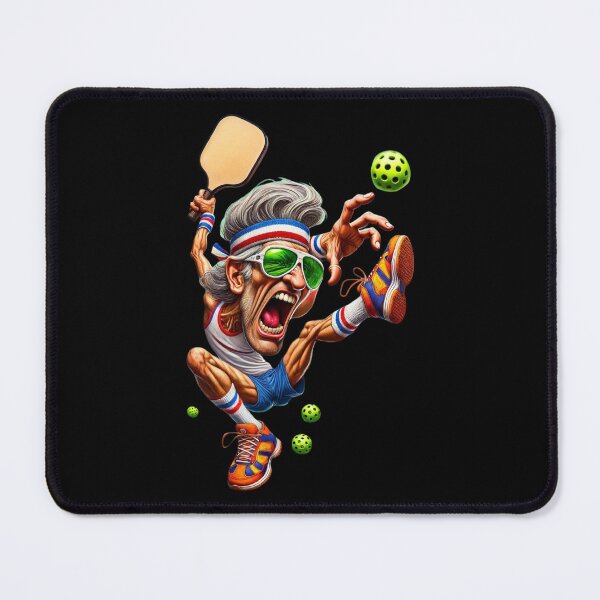 Item preview, Exaggerated Pickleball Smash Caricature designed and sold by OutofFocusShop.