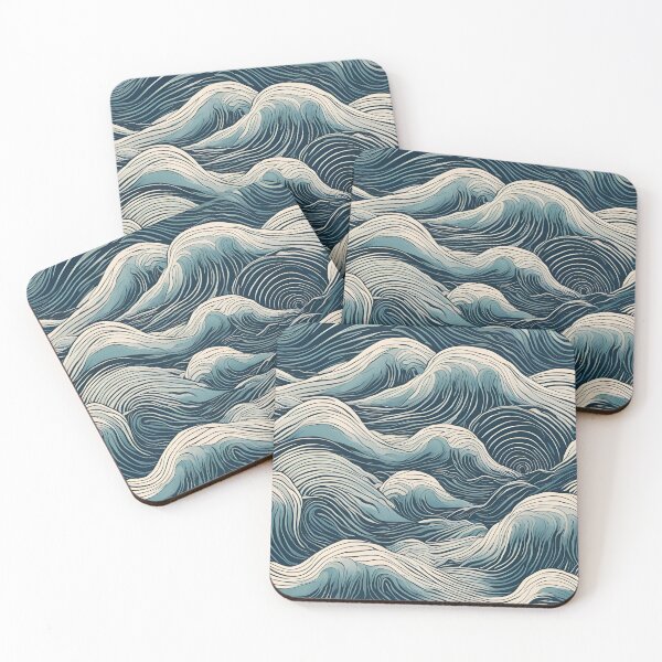 Item preview, Stylized Sea Undulations designed and sold by Karina Creative Studio.