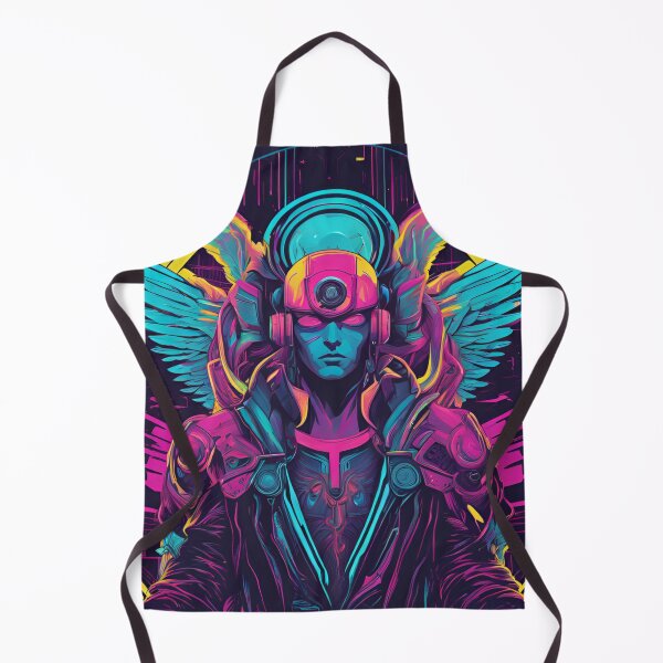 Item preview, Neon-Glowing Cyberpunk Angel T-Shirt - Futuristic Hip God with Electric Halo Art D70 designed and sold by pixelandcrafted.