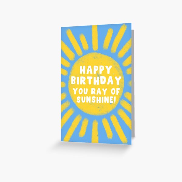 Item preview, Cute, Heartfelt Birthday Card - For Her, For Him - Happy Birthday You Ray Of Sunshine designed and sold by HomeOfPinkPeach.