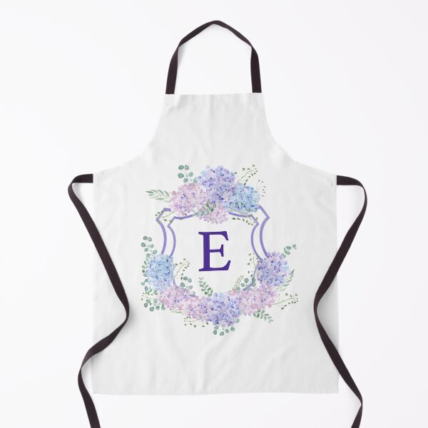 Item preview, purple blue pink hydrangea alphabet letter E arts designed and sold by ColorandColor.
