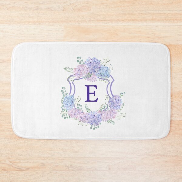 Item preview, purple blue pink hydrangea alphabet letter E arts  designed and sold by SelenePaintings .