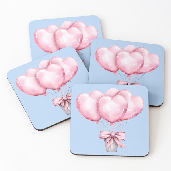 Item preview, Cute Pink Balloon Hearts design designed and sold by Sol-threads.