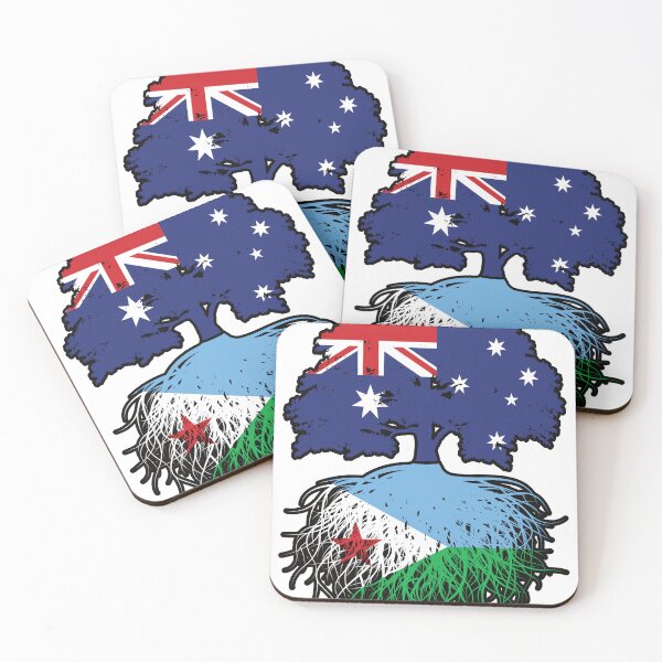 Item preview, Djibouti Djiboutian Australian Australia Tree Roots Flag designed and sold by FlagX.