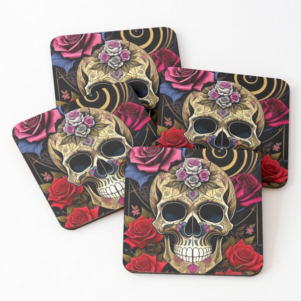 Item preview, Gothic Skull Roses designed and sold by TheDarkWardrobe.