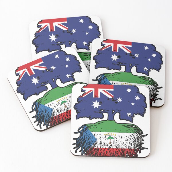 Item preview, Equatorial Guinea Equatorial Guinean Australian Australia Tree Roots Flag designed and sold by FlagX.