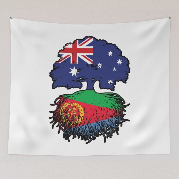 Item preview, Eritrea Eritrean Australian Australia Tree Roots Flag designed and sold by FlagX.