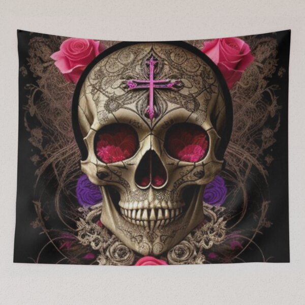 Item preview, Gothic Skull Roses designed and sold by TheDarkWardrobe.
