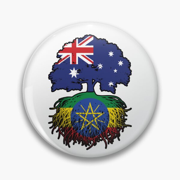 Item preview, Ethiopia Ethiopian Australian Australia Tree Roots Flag designed and sold by FlagX.