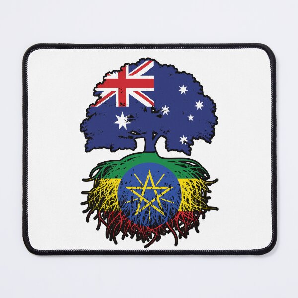 Item preview, Ethiopia Ethiopian Australian Australia Tree Roots Flag designed and sold by FlagX.