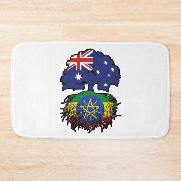 Item preview, Ethiopia Ethiopian Australian Australia Tree Roots Flag designed and sold by FlagX.