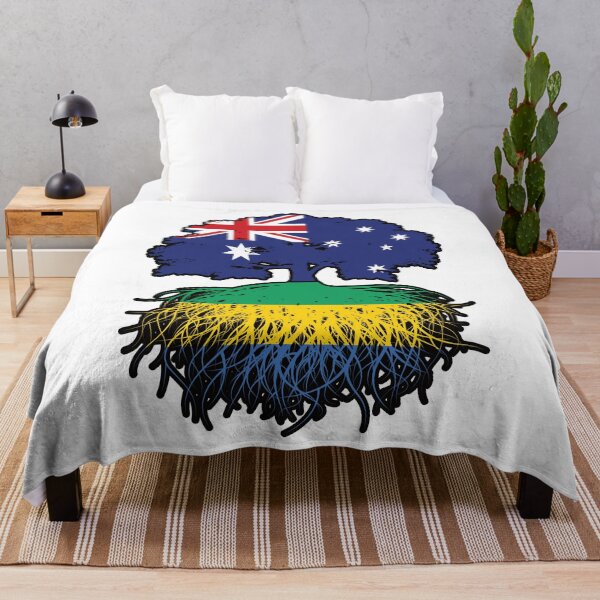 Item preview, Gabon Gabonese Australian Australia Tree Roots Flag designed and sold by FlagX.