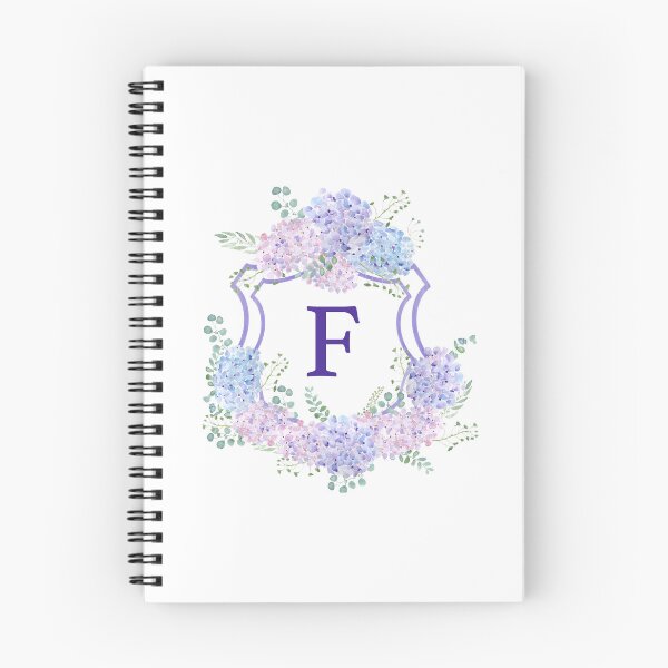 Item preview, purple blue pink hydrangea alphabet letter F arts  designed and sold by ColorandColor.