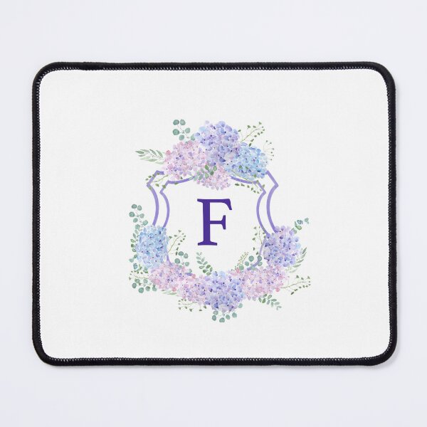 Item preview, purple blue pink hydrangea alphabet letter F arts  designed and sold by ColorandColor.