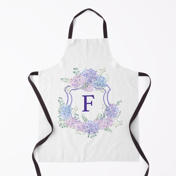 Item preview, purple blue pink hydrangea alphabet letter F arts designed and sold by ColorandColor.