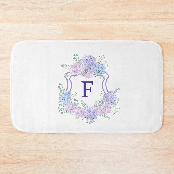 Item preview, purple blue pink hydrangea alphabet letter F arts  designed and sold by ColorandColor.