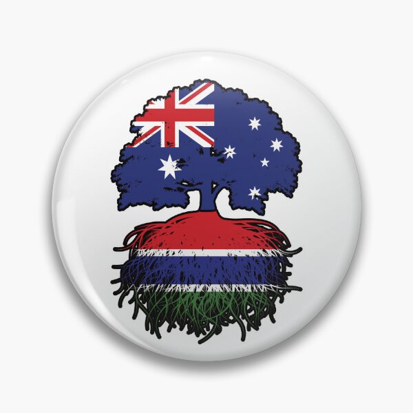 Item preview, Gambia Gambian Australian Australia Tree Roots Flag designed and sold by FlagX.