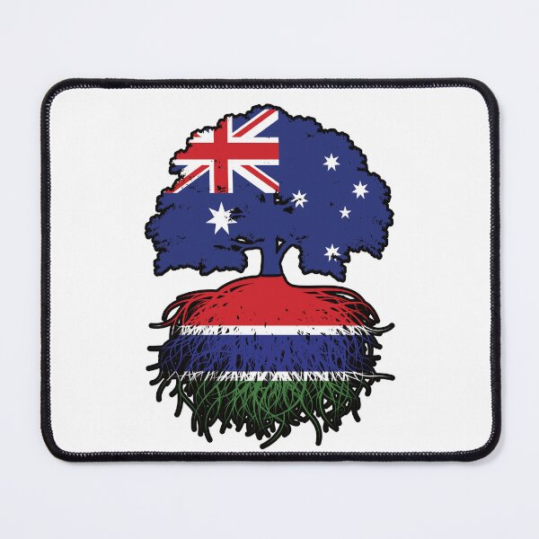 Item preview, Gambia Gambian Australian Australia Tree Roots Flag designed and sold by FlagX.